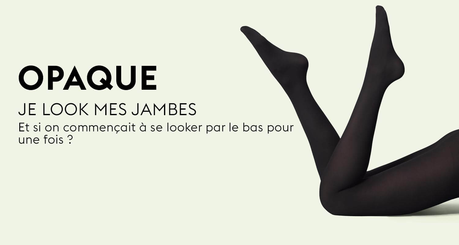 collant pour femme opaque noir en coton bio 60 deniers Le Bourget Paris